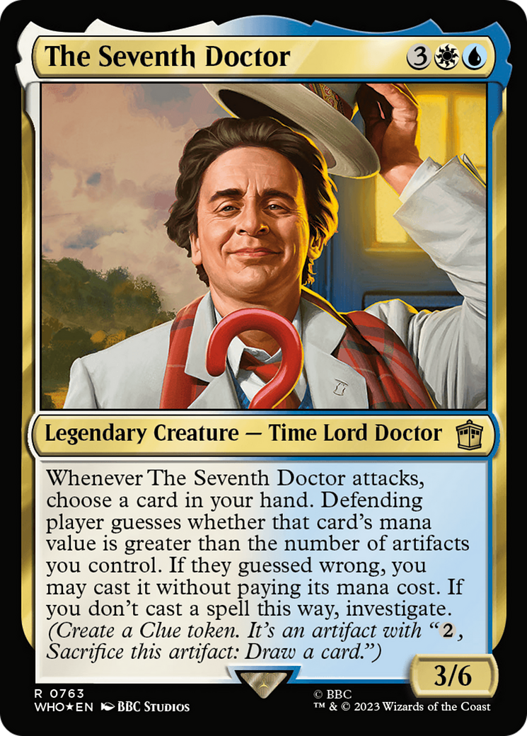The Seventh Doctor (WHO-763) [Doctor Who] Foil MTG Single Wizards of the Coast