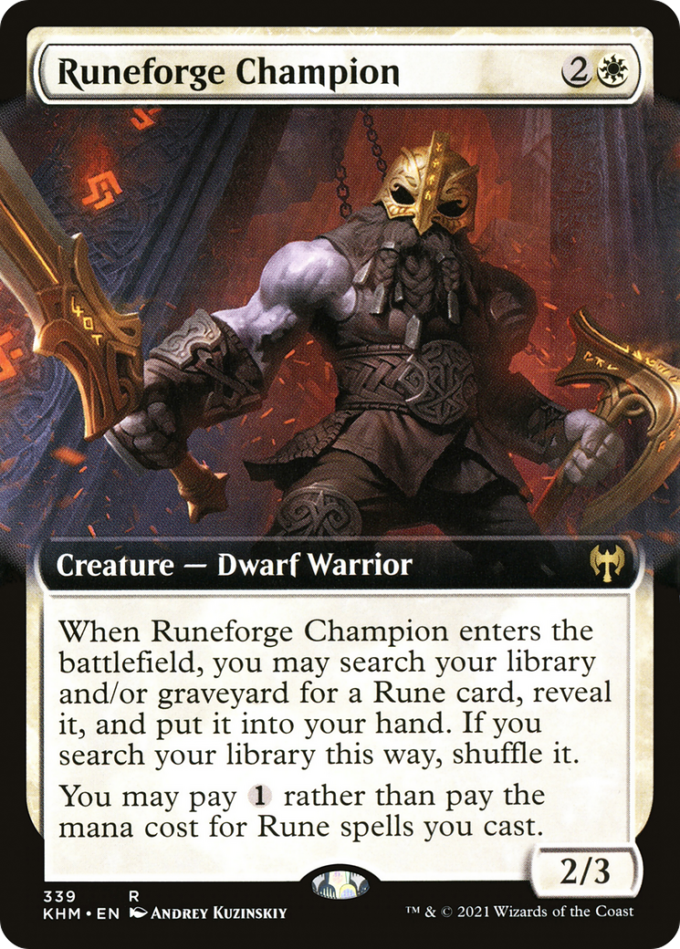 Runeforge Champion (KHM-339) [Kaldheim] (Extended Art) MTG Single Wizards of the Coast