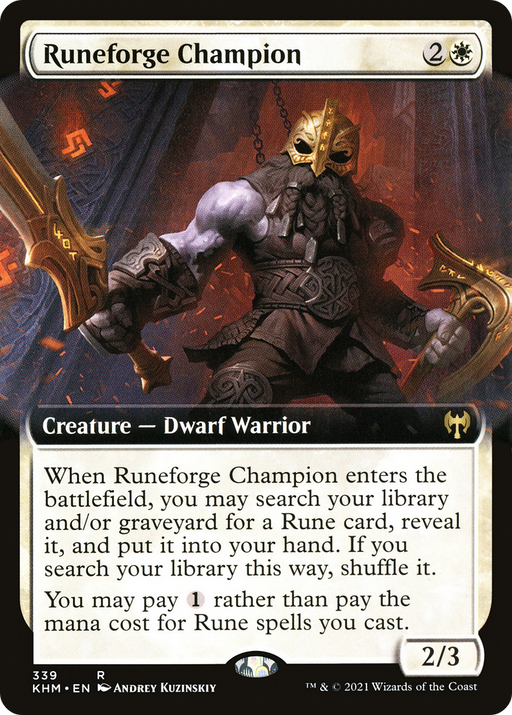 Runeforge Champion (KHM-339) [Kaldheim] (Extended Art) MTG Single Wizards of the Coast