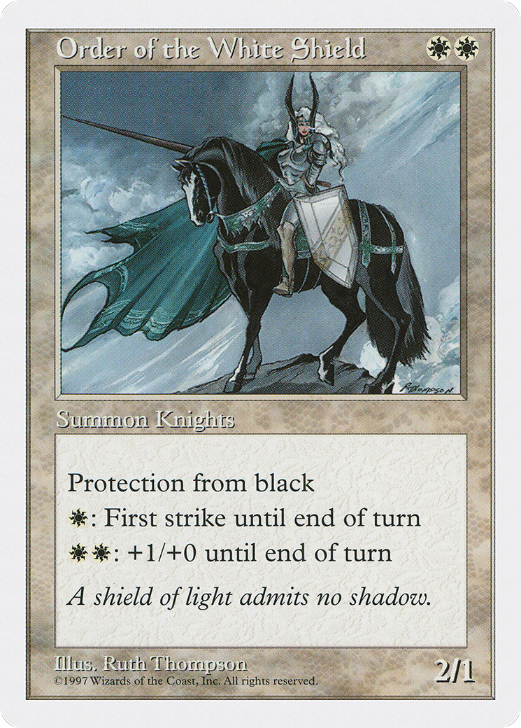 Order of the White Shield (5ED-049) [Fifth Edition] MTG Single Wizards of the Coast