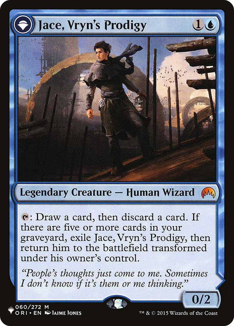 Jace, Vryn's Prodigy // Jace, Telepath Unbound (LIST-ORI-60) [The List] (originpwdfc) MTG Single Magic: The Gathering