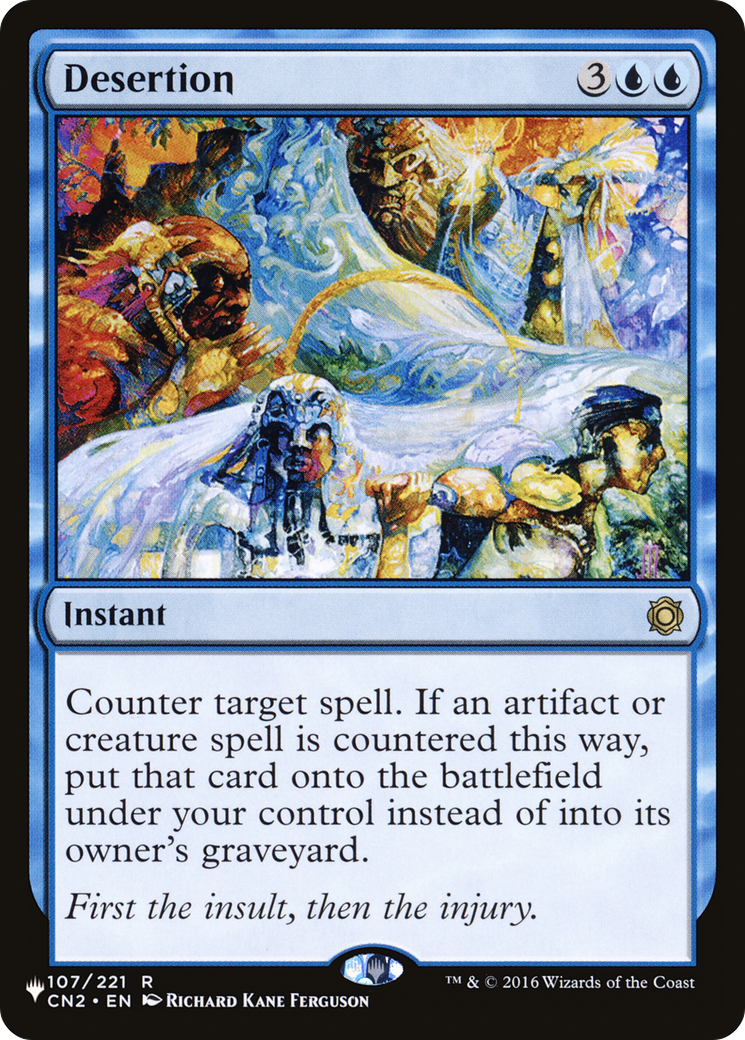 Desertion (LIST-107/221) [Mystery Booster] The List MTG Single Wizards of the Coast
