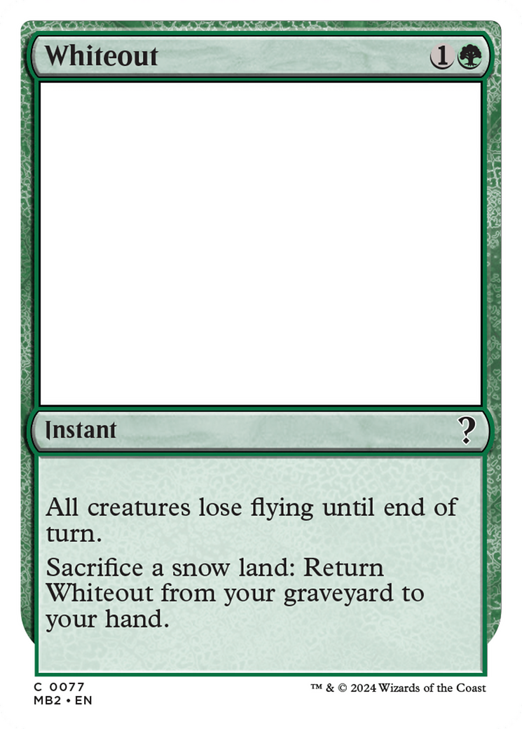 Whiteout (White Border) (MB2-077) [Mystery Booster] Mystery Booster 2 MTG Single Wizards of the Coast