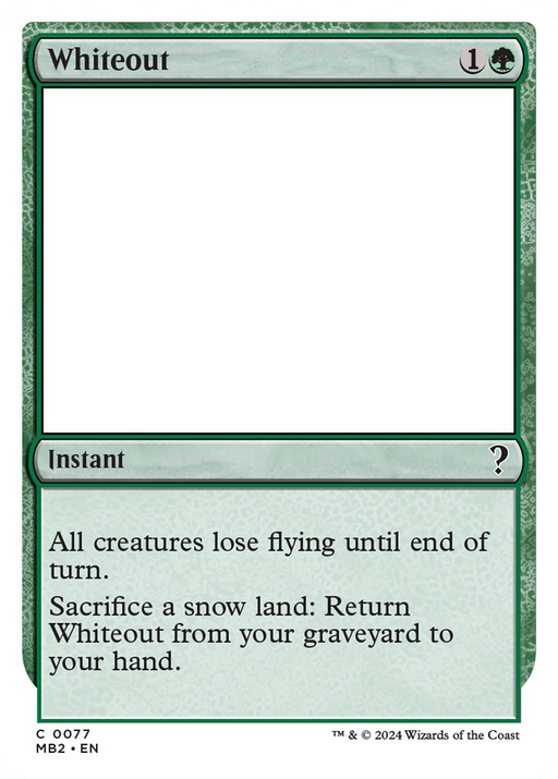 Whiteout (White Border) (MB2-077) [Mystery Booster] Mystery Booster 2 MTG Single Wizards of the Coast