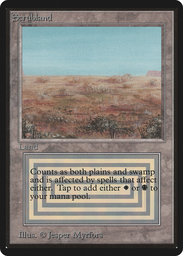 Scrubland (LEB-) [Oldschool] Limited Edition Beta MTG Single Wizards of the Coast