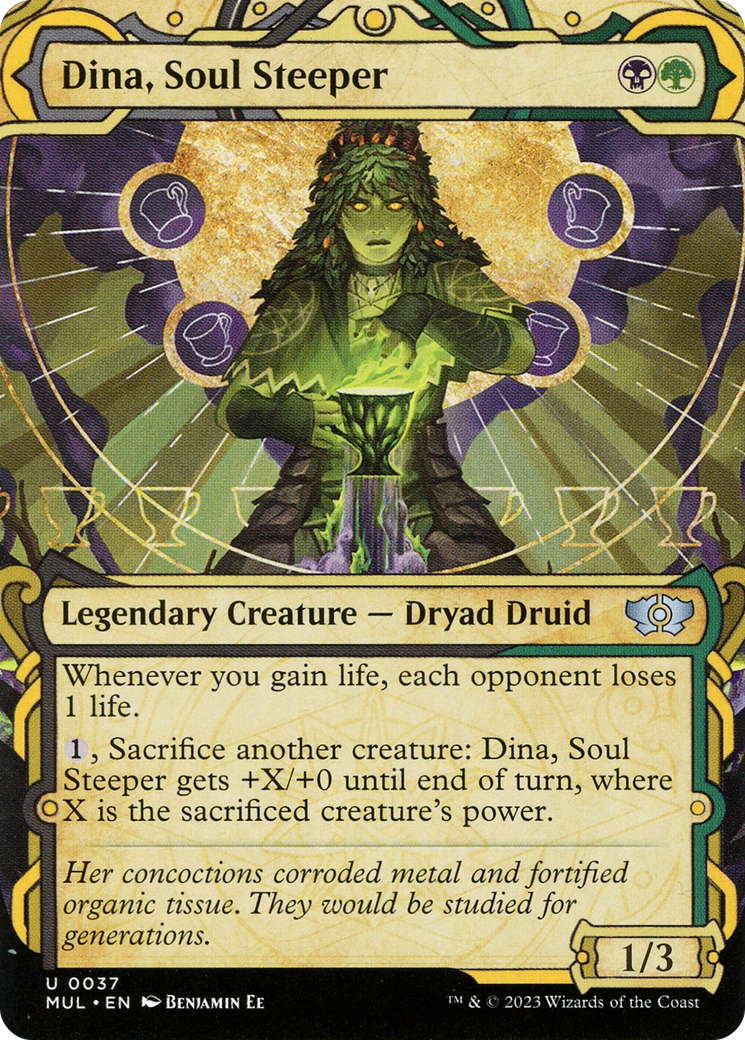 Dina, Soul Steeper (MUL-037) [Multiverse Legends] (Showcase) (Borderless) MTG Single Wizards of the Coast