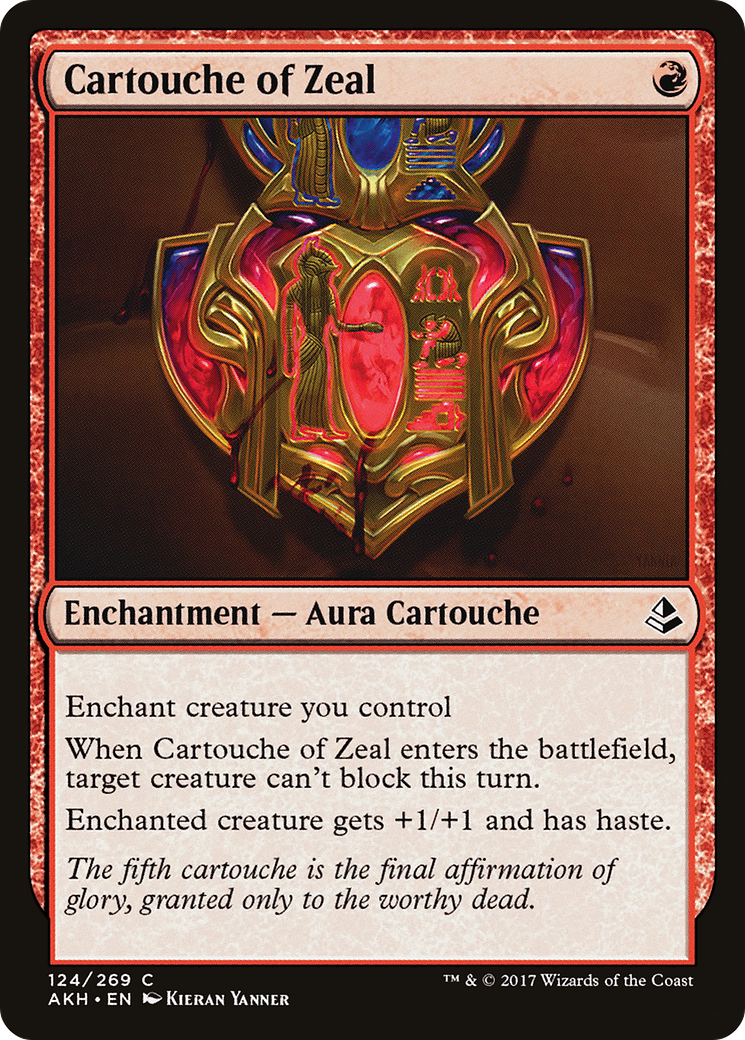 Cartouche of Zeal (AKH-124) [Amonkhet] Foil MTG Single Wizards of the Coast