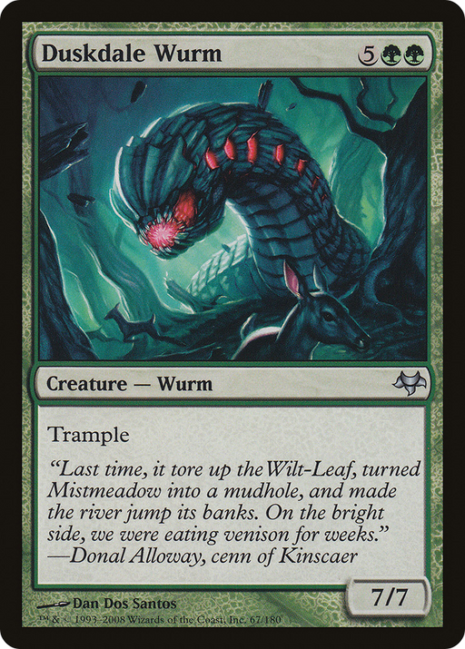 Duskdale Wurm (EVE-067) [Eventide] MTG Single Wizards of the Coast