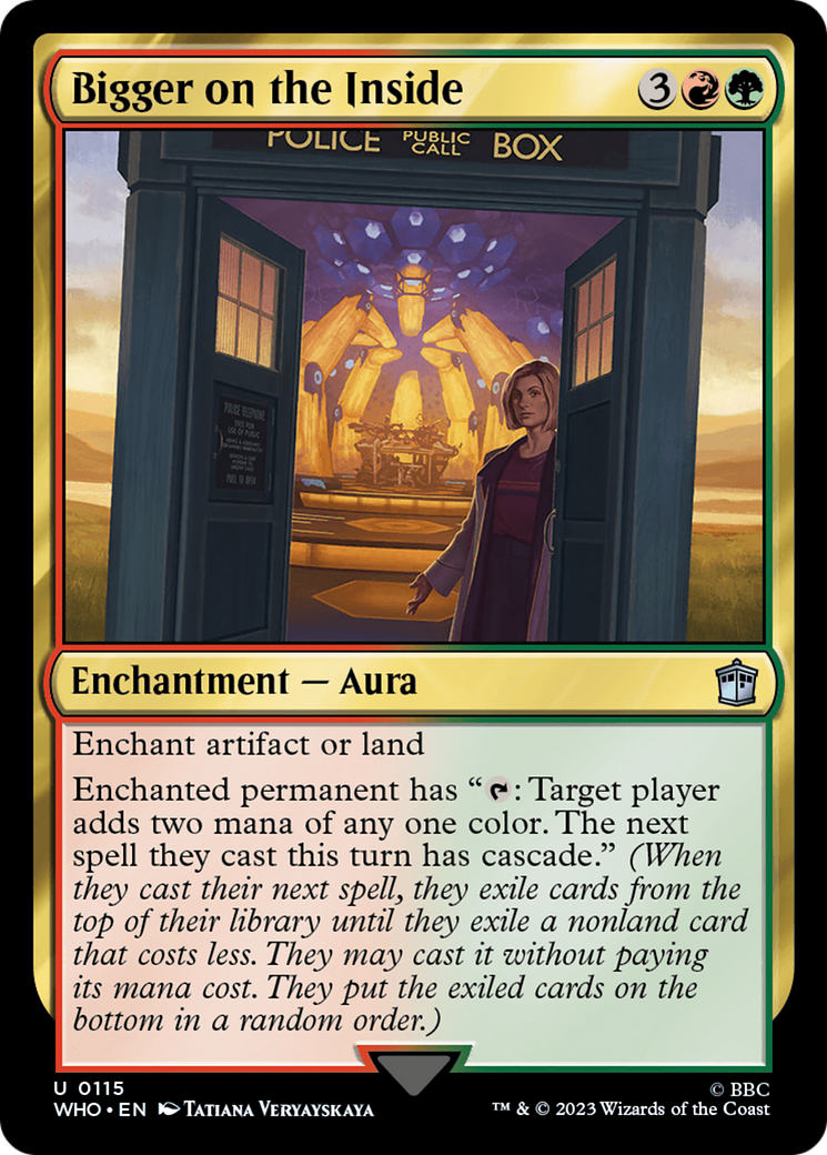 Bigger on the Inside (WHO-115) [Doctor Who] Foil MTG Single Wizards of the Coast