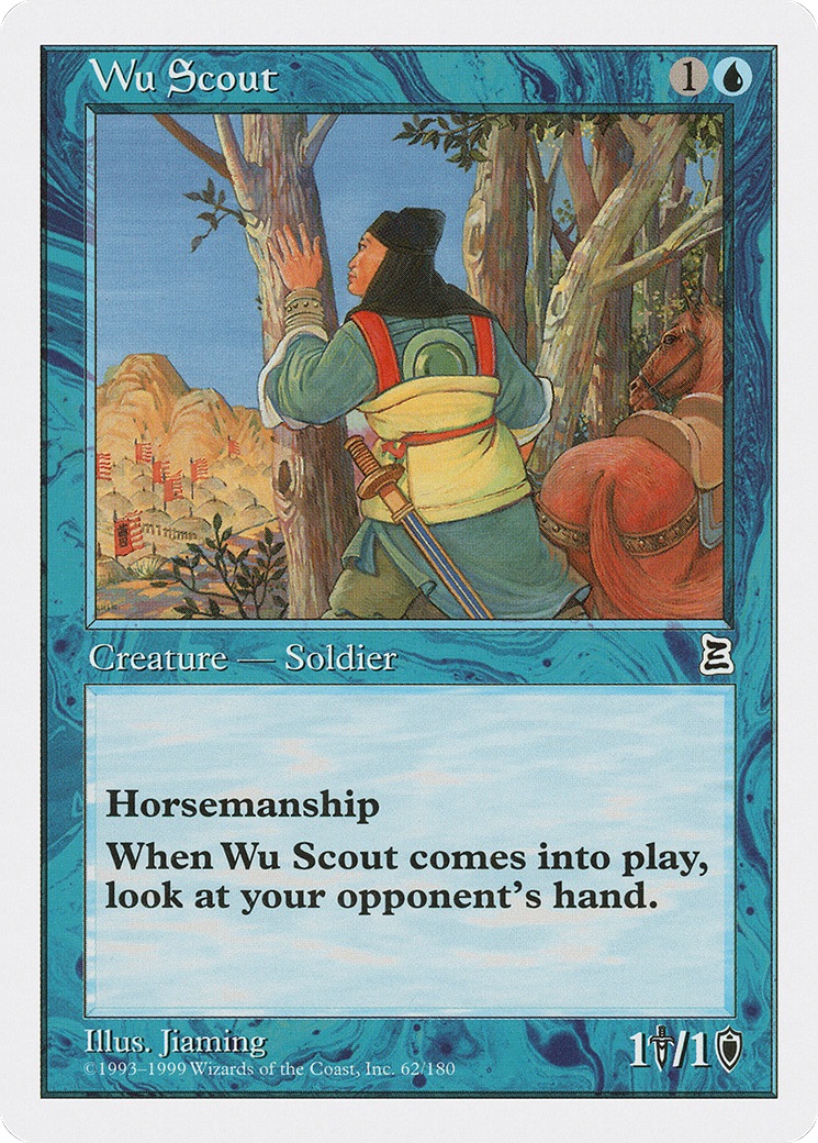 Wu Scout (PTK-062) [Oldschool] Portal Three Kingdoms MTG Single Wizards of the Coast