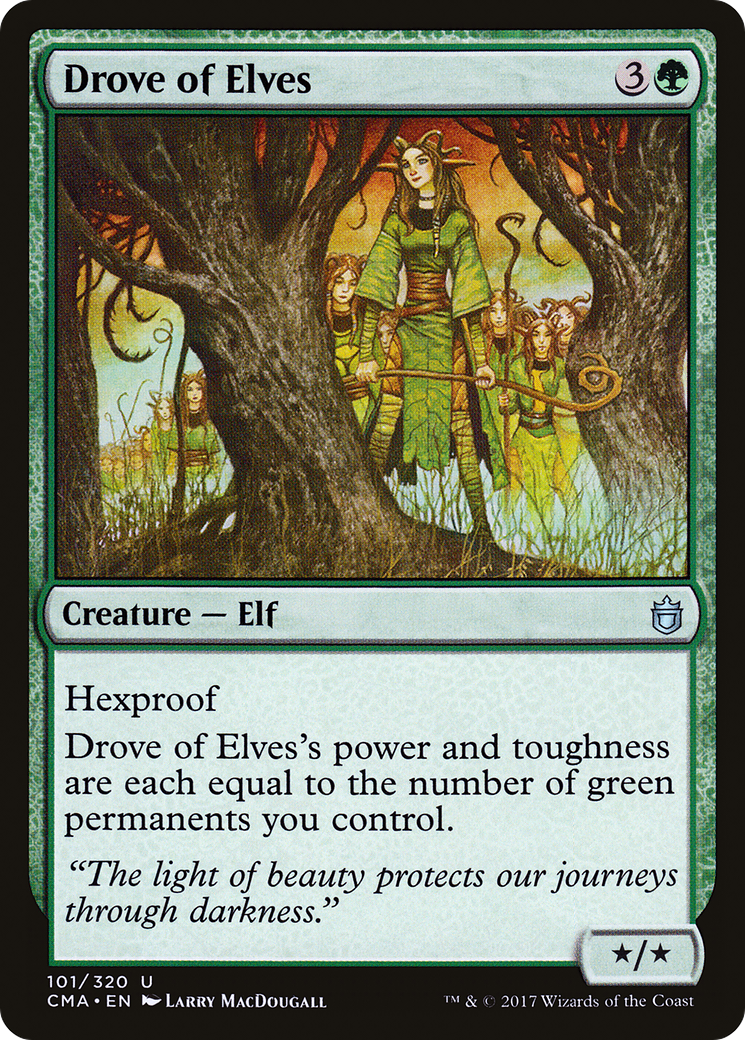 Drove of Elves (CMA-101) [Commander Anthology] MTG Single Wizards of the Coast