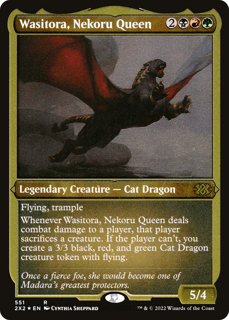 Wasitora, Nekoru Queen (Foil Etched) (2X2-551) [Double Masters 2022] Foil MTG Single Wizards of the Coast