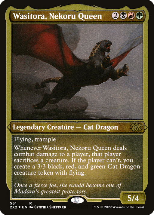 Wasitora, Nekoru Queen (Foil Etched) (2X2-551) [Double Masters 2022] Foil MTG Single Wizards of the Coast