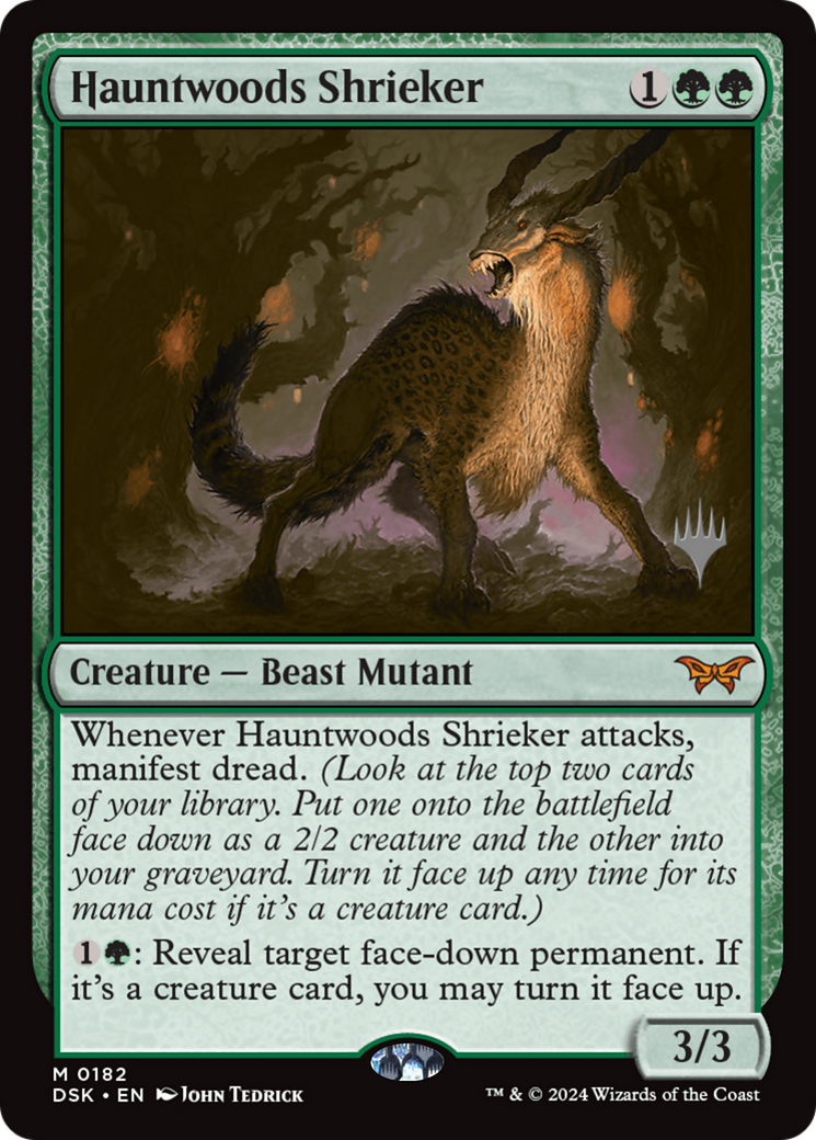 Hauntwoods Shrieker (PPDSK-182) [Duskmourn: House of Horror Promos] Foil MTG Single Wizards of the Coast