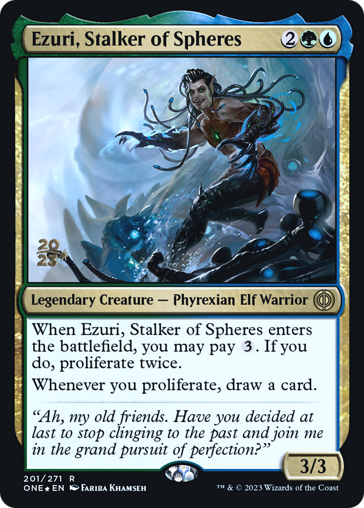 Ezuri, Stalker of Spheres (PRE-201) [Phyrexia: All Will Be One Promos] Foil MTG Single Wizards of the Coast