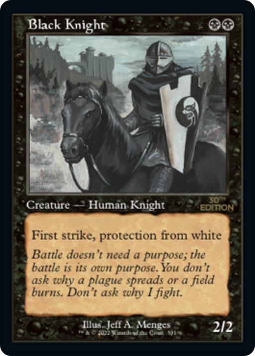 Black Knight (30A-391) [30th Anniversary Edition] MTG Single Wizards of the Coast