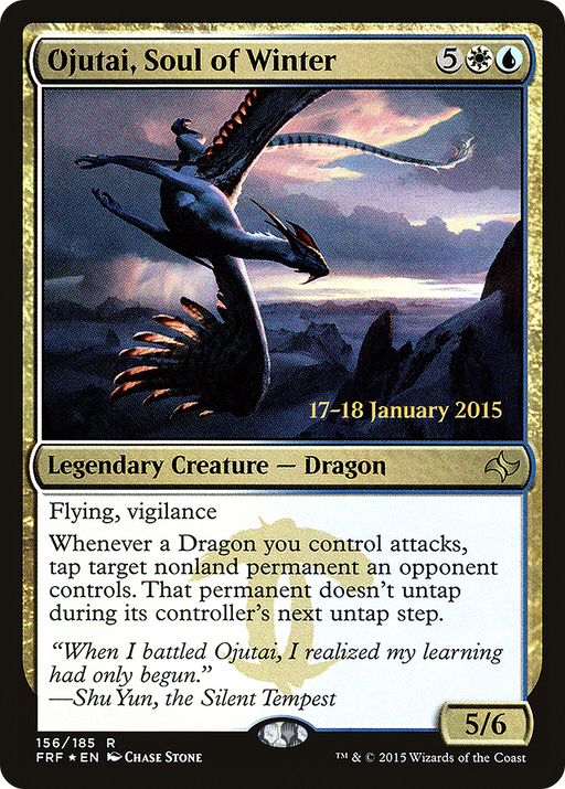Ojutai, Soul of Winter (PRE-156) [Fate Reforged Promos] Foil MTG Single Wizards of the Coast