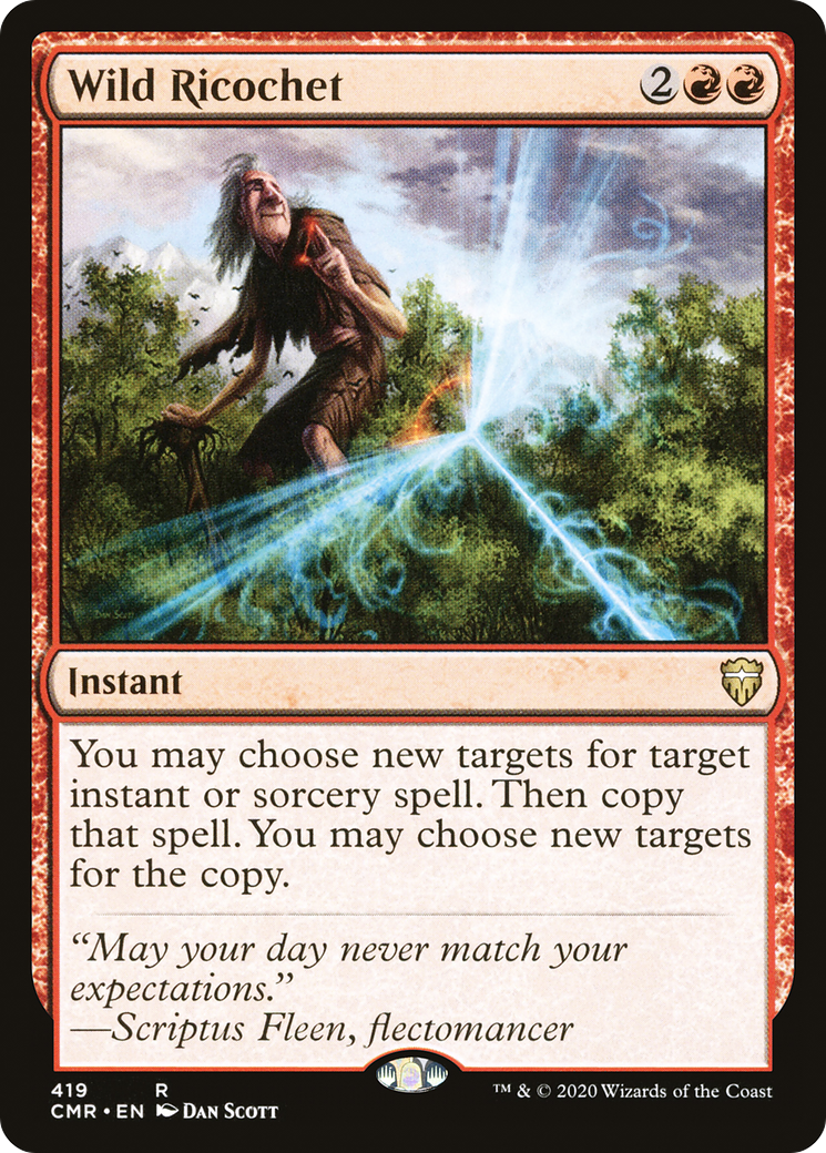 Wild Ricochet (CMR-419) [Commander Legends] MTG Single Wizards of the Coast