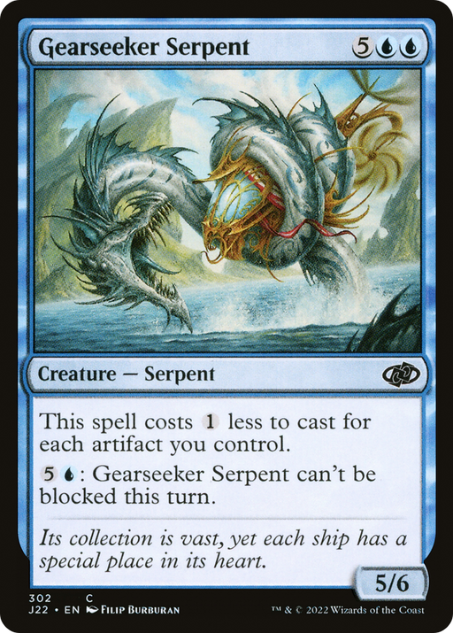 Gearseeker Serpent (J22-302) [Jumpstart 2022] MTG Single Wizards of the Coast