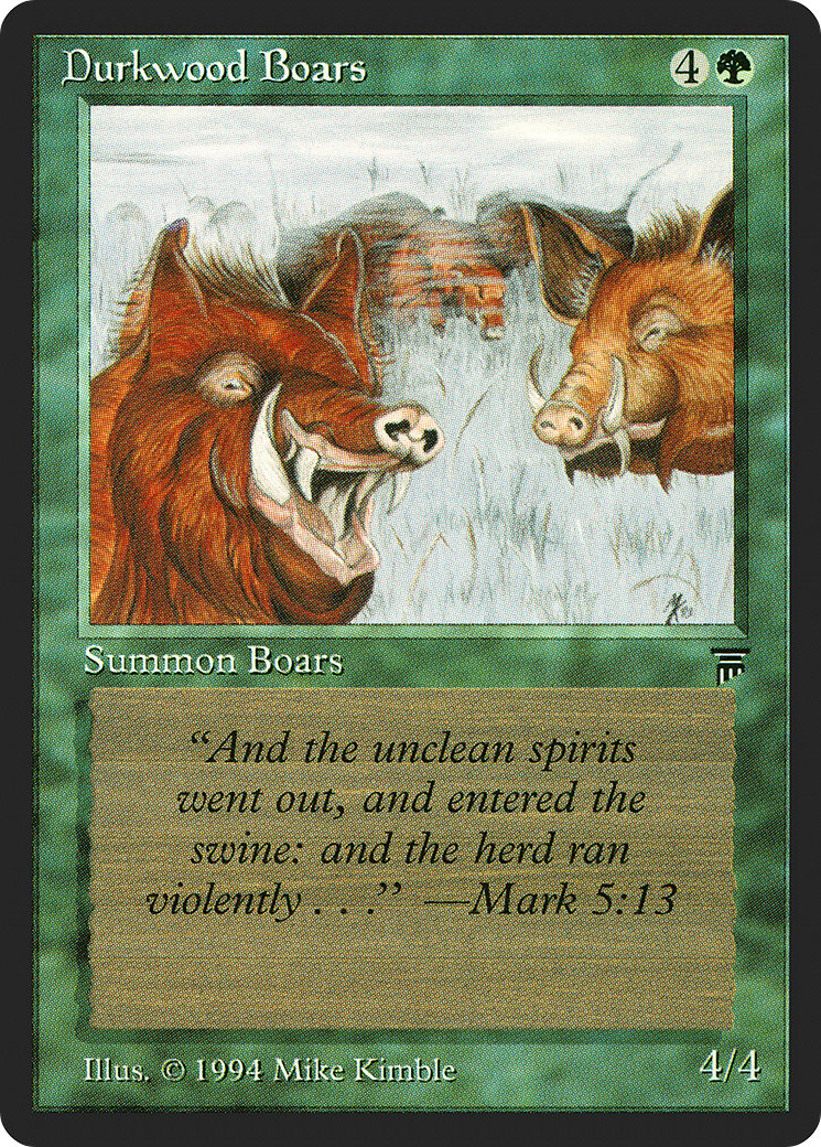 Durkwood Boars (LEG-182) [Oldschool] Legends MTG Single Wizards of the Coast