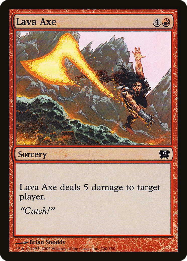 Lava Axe (9ED-200) [9th Edition] Foil MTG Single Wizards of the Coast