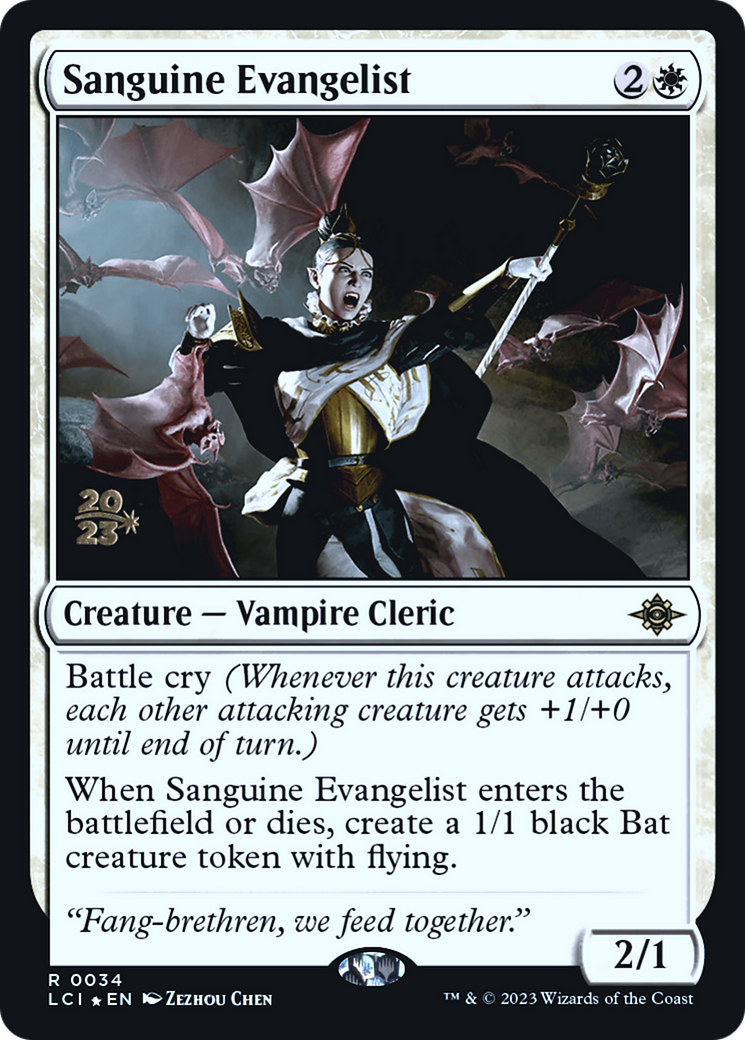 Sanguine Evangelist (PRE-034) [The Lost Caverns of Ixalan Promos] Foil MTG Single Wizards of the Coast