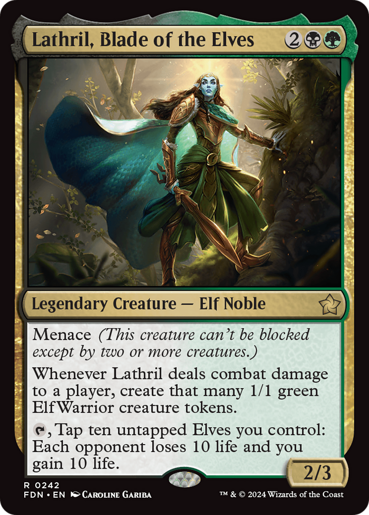 Lathril, Blade of the Elves (FDN-242) [Foundations] Foil MTG Single Wizards of the Coast