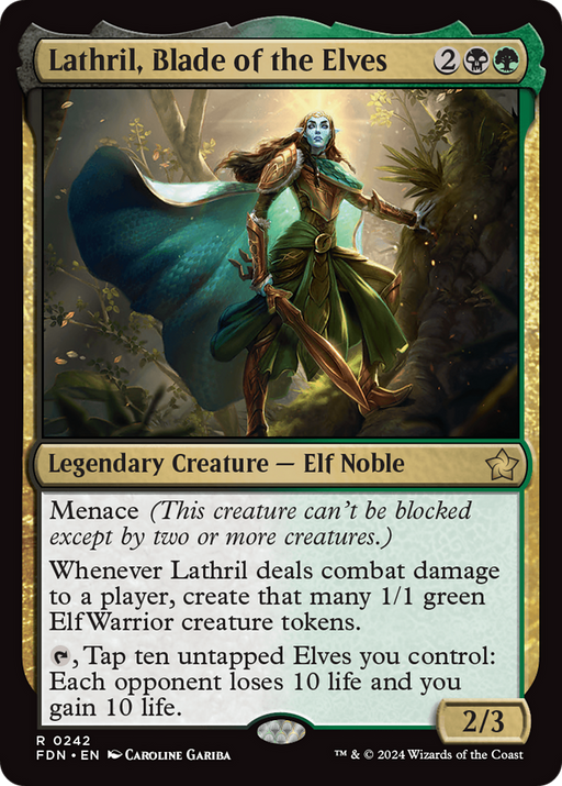 Lathril, Blade of the Elves (FDN-242) [Foundations] MTG Single Wizards of the Coast
