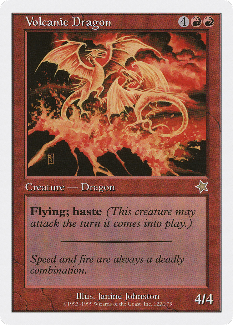 Volcanic Dragon (S99-122) [Misc] Starter 1999 MTG Single Wizards of the Coast