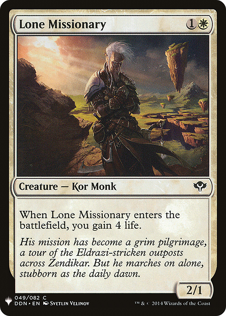 Lone Missionary (LIST-DDN-49) [Mystery Booster] The List MTG Single Wizards of the Coast