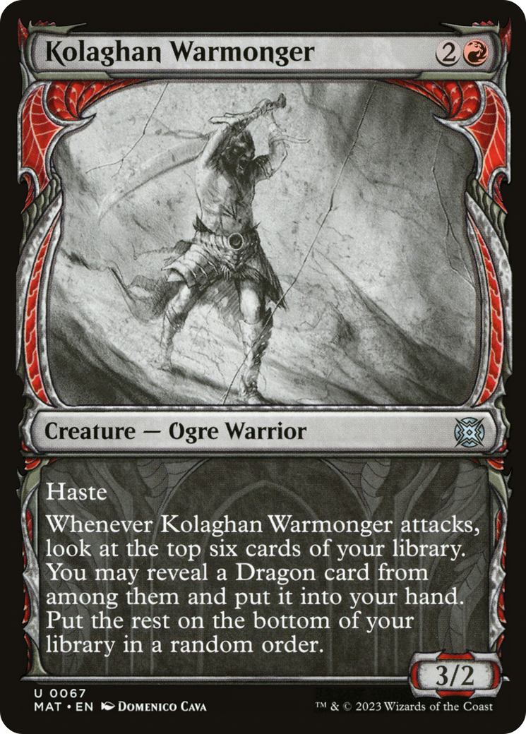 Kolaghan Warmonger (MAT-067) [March of the Machine: The Aftermath] (Showcase) MTG Single Wizards of the Coast