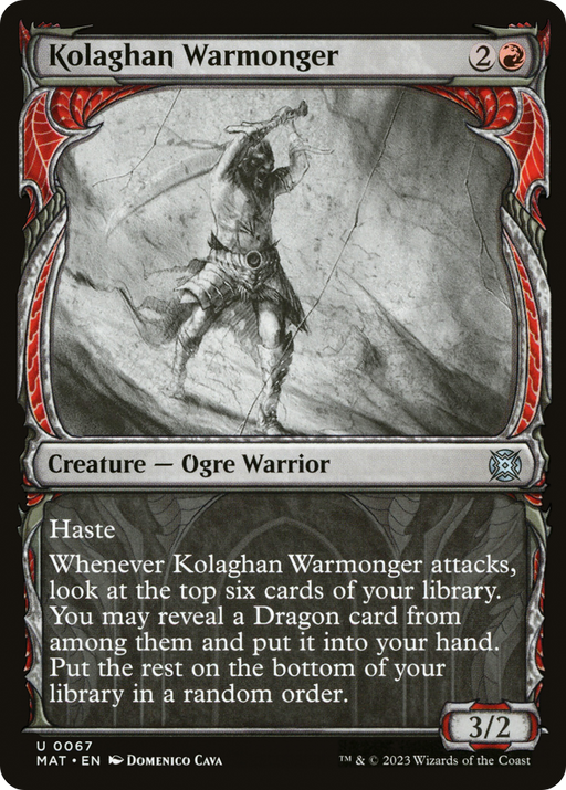 Kolaghan Warmonger (MAT-067) [March of the Machine: The Aftermath] (Showcase) MTG Single Wizards of the Coast