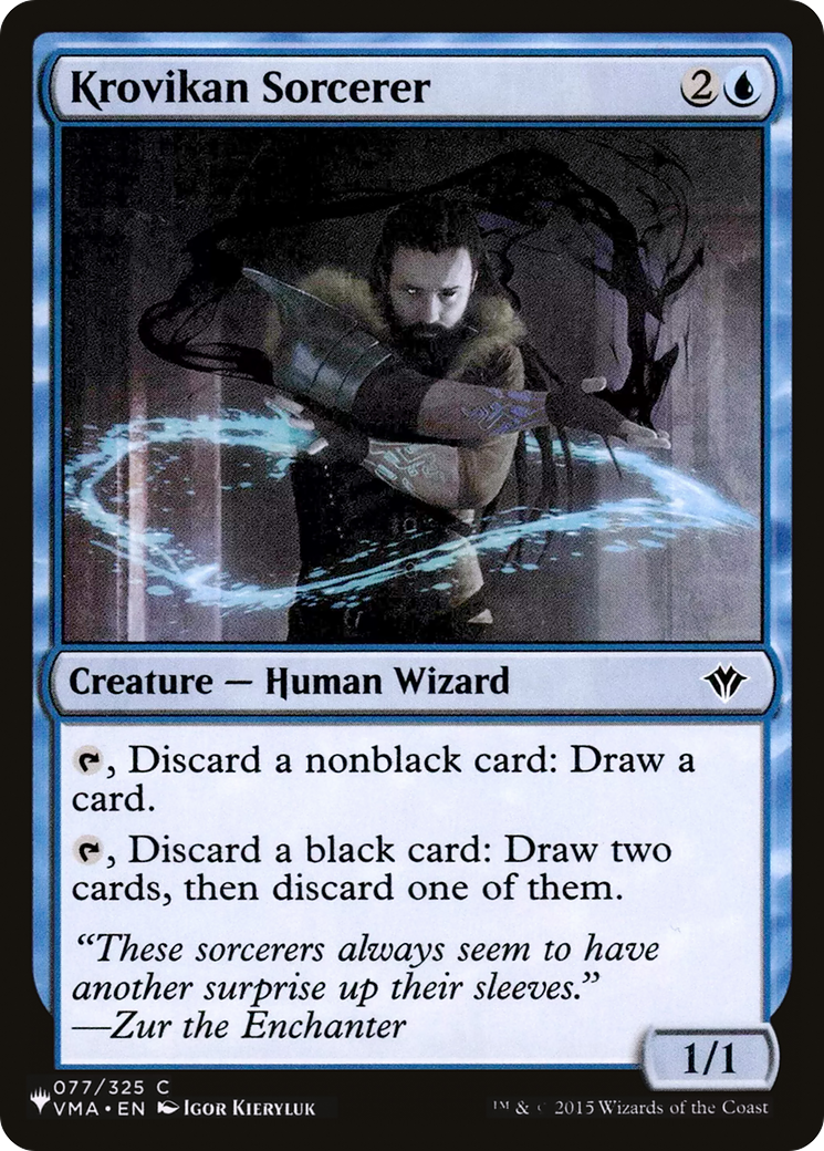 Krovikan Sorcerer (LIST-VMA-77) [Mystery Booster] The List MTG Single Wizards of the Coast