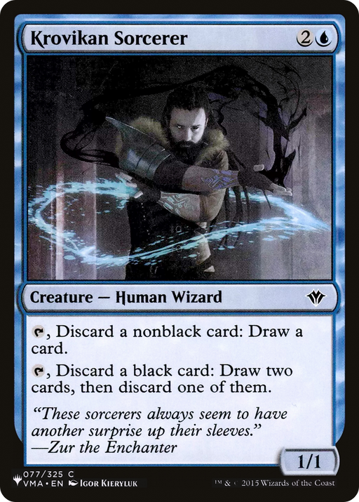 Krovikan Sorcerer (LIST-VMA-77) [Mystery Booster] The List MTG Single Wizards of the Coast