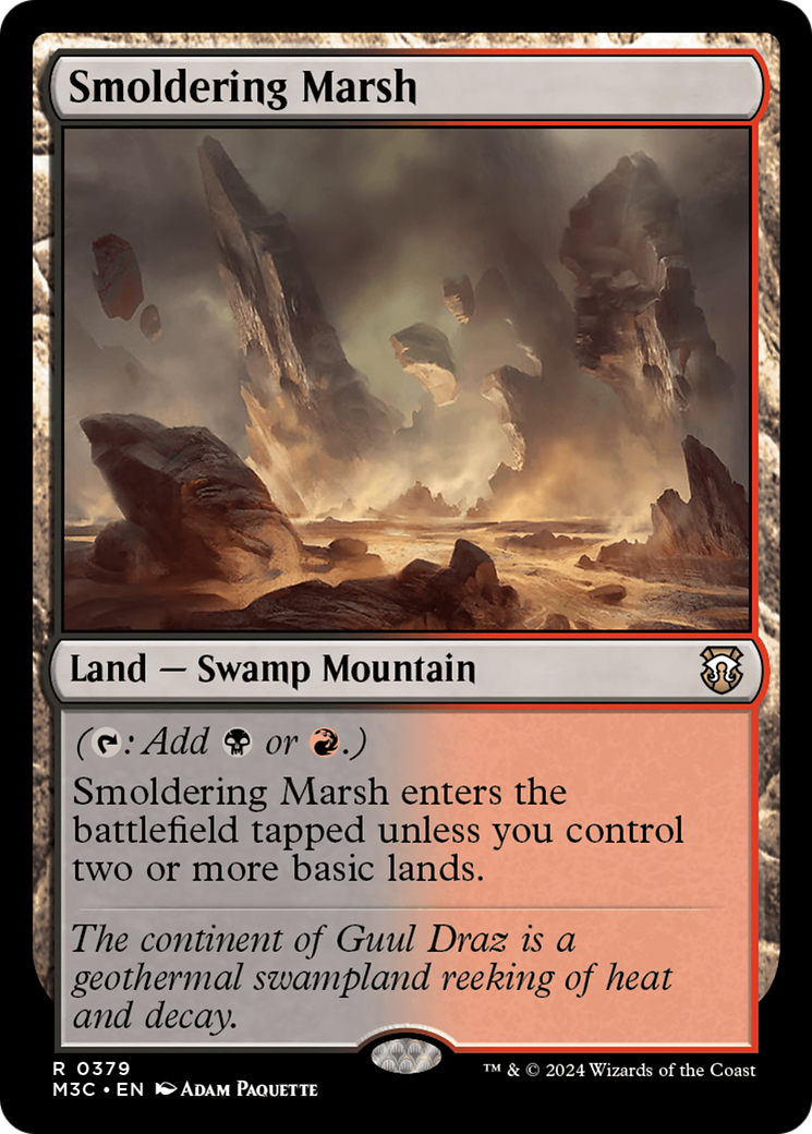 Smoldering Marsh (M3C-379) [Modern Horizons 3 Commander] MTG Single Wizards of the Coast