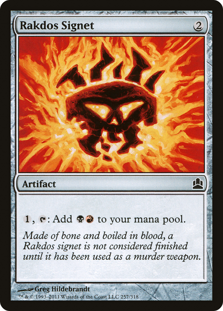 Rakdos Signet (CMD-257) [Commander 2011] MTG Single Wizards of the Coast