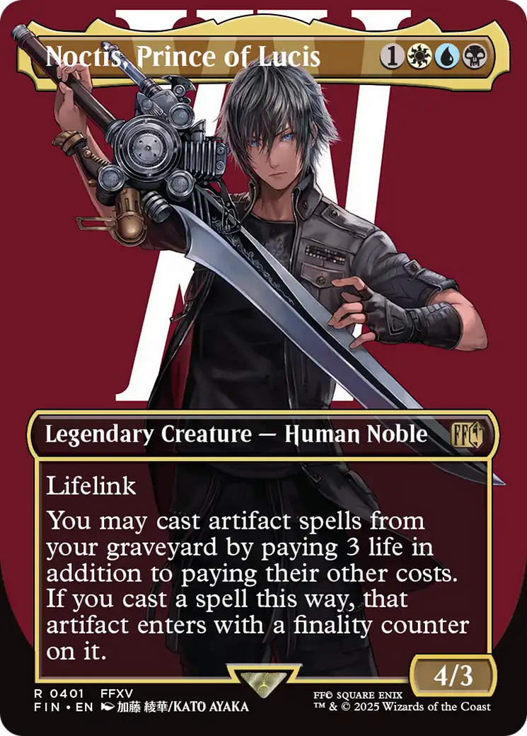 Noctis, Prince of Lucis (FIN-401) [FINAL FANTASY] (Borderless) MTG Single Wizards of the Coast