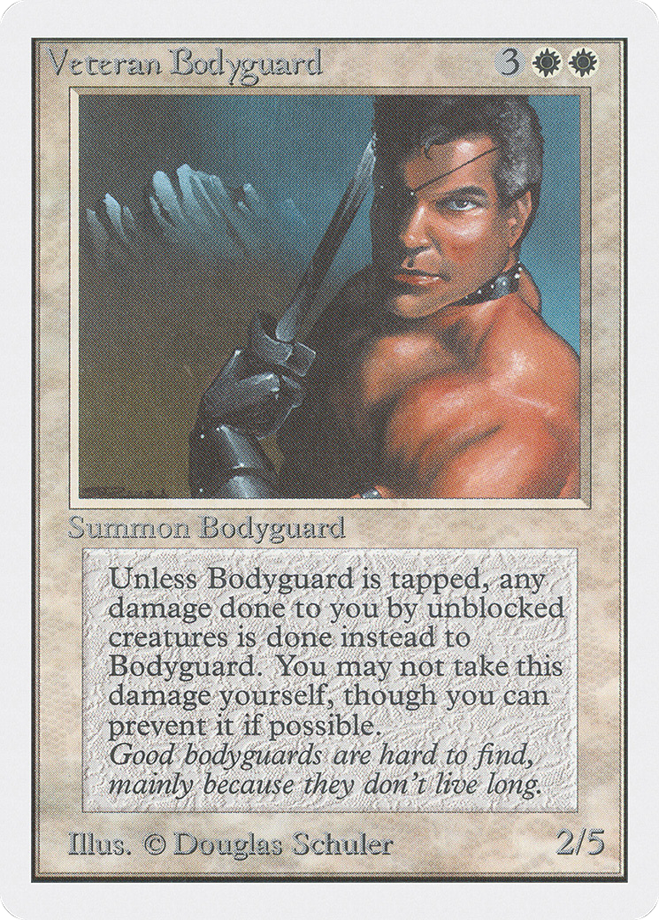 Veteran Bodyguard (2ED-) [Oldschool] Unlimited Edition MTG Single Wizards of the Coast