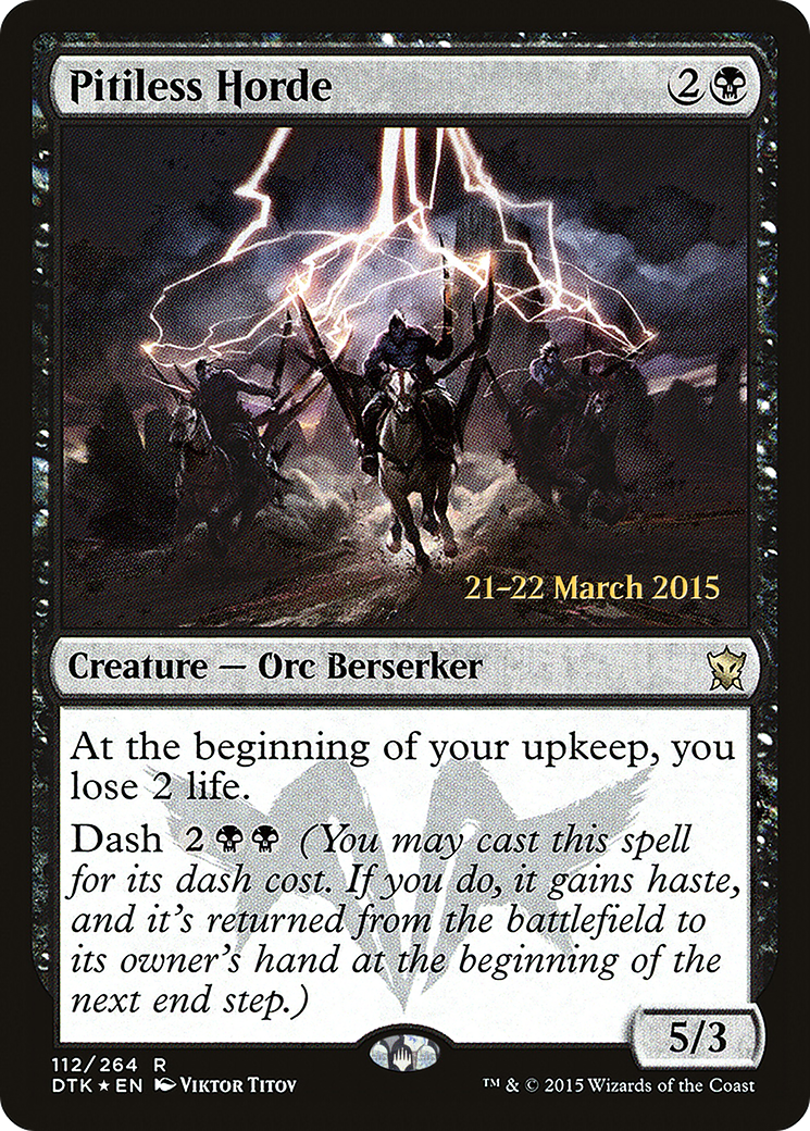 Pitiless Horde (PRE-112) [Dragons of Tarkir Promos] Foil MTG Single Wizards of the Coast