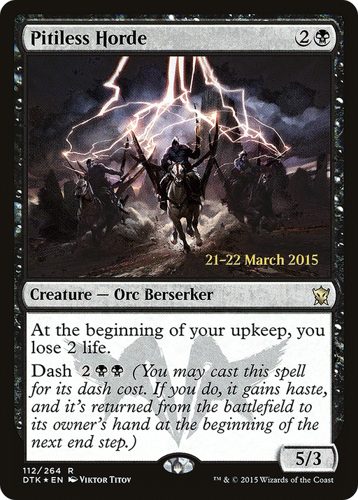 Pitiless Horde (PRE-112) [Dragons of Tarkir Promos] Foil MTG Single Wizards of the Coast