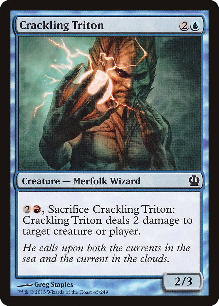 Crackling Triton (THS-045) [Theros] Foil MTG Single Wizards of the Coast