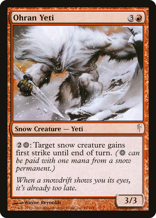 Ohran Yeti (CSP-093) [Coldsnap] MTG Single Wizards of the Coast