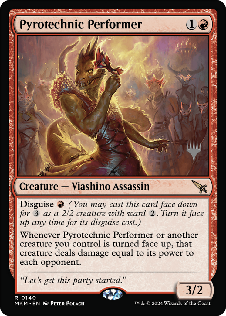 Pyrotechnic Performer (PPMKM-140) [Murders at Karlov Manor Promos] Foil MTG Single Wizards of the Coast