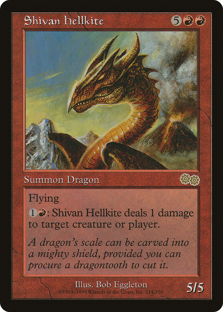 Shivan Hellkite (USG-214) [Urza's Saga] MTG Single Wizards of the Coast