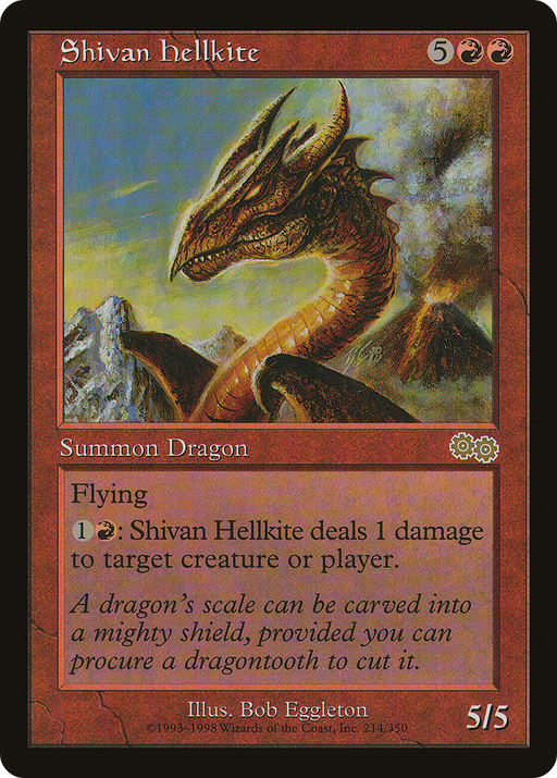 Shivan Hellkite (USG-214) [Urza's Saga] MTG Single Wizards of the Coast