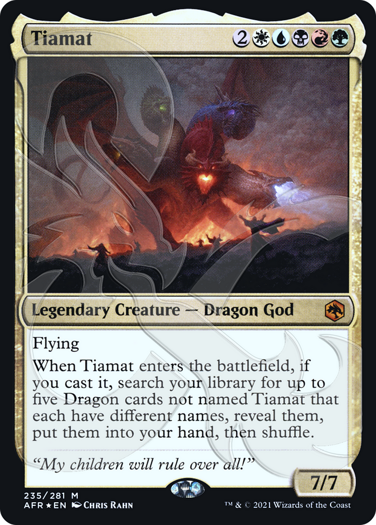 Tiamat (AFR&-235) [Adventures in the Forgotten Realms Promos] Foil MTG Single Wizards of the Coast