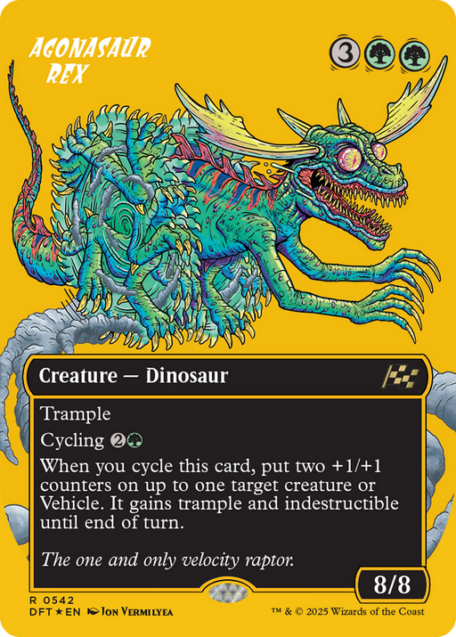 Agonasaur Rex (First-Place Foil) (DFT-542) [Aetherdrift] (Borderless) Foil MTG Single Wizards of the Coast
