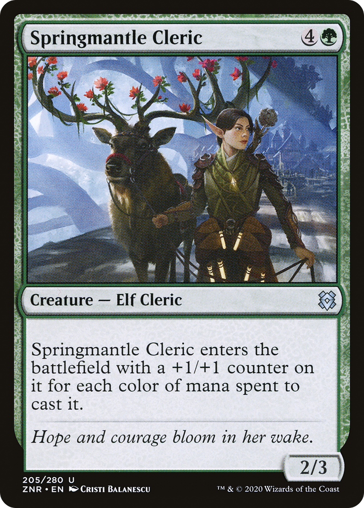 Springmantle Cleric (ZNR-205) [Zendikar Rising] Foil MTG Single Wizards of the Coast