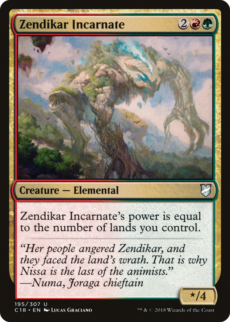 Zendikar Incarnate (C18-195) [Commander 2018] MTG Single Wizards of the Coast