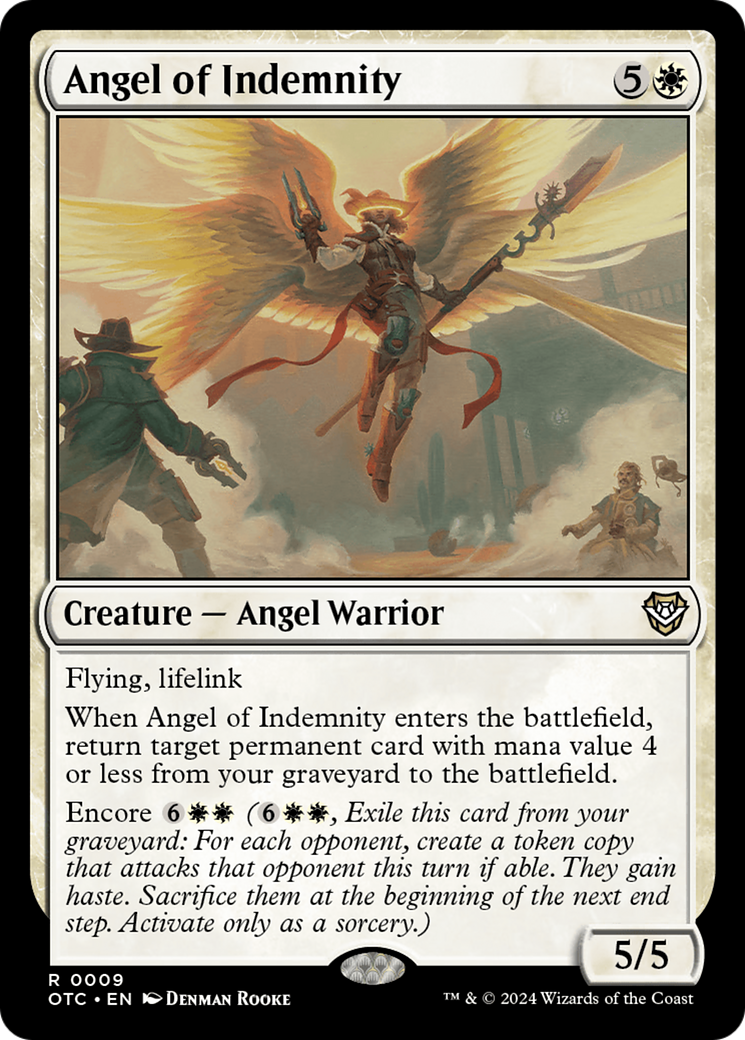 Angel of Indemnity (OTC-009) [Outlaws of Thunder Junction Commander] MTG Single Wizards of the Coast